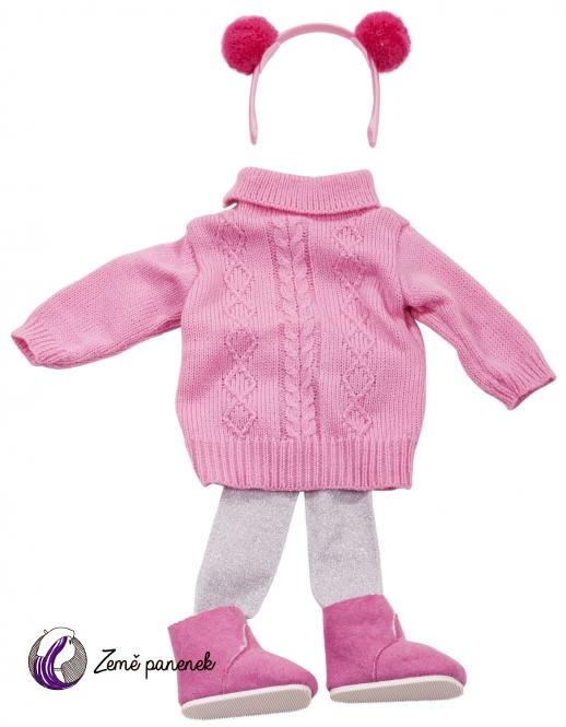 Obleček se svetrem s rolákem 36 cm