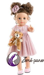 Obleček šaty s mašličkou na panenky 42 cm