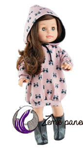 Obleček mikinové šaty na panenky 42 cm