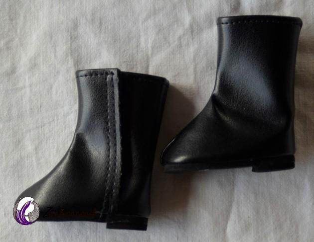 Boty kozačky černé na suchý zip 32 cm