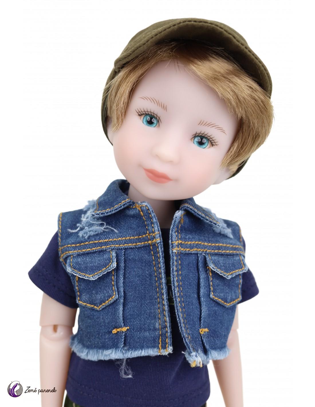 Obleček Ruby Red Siblies Denim Duo (Sliver) - vestička a boty