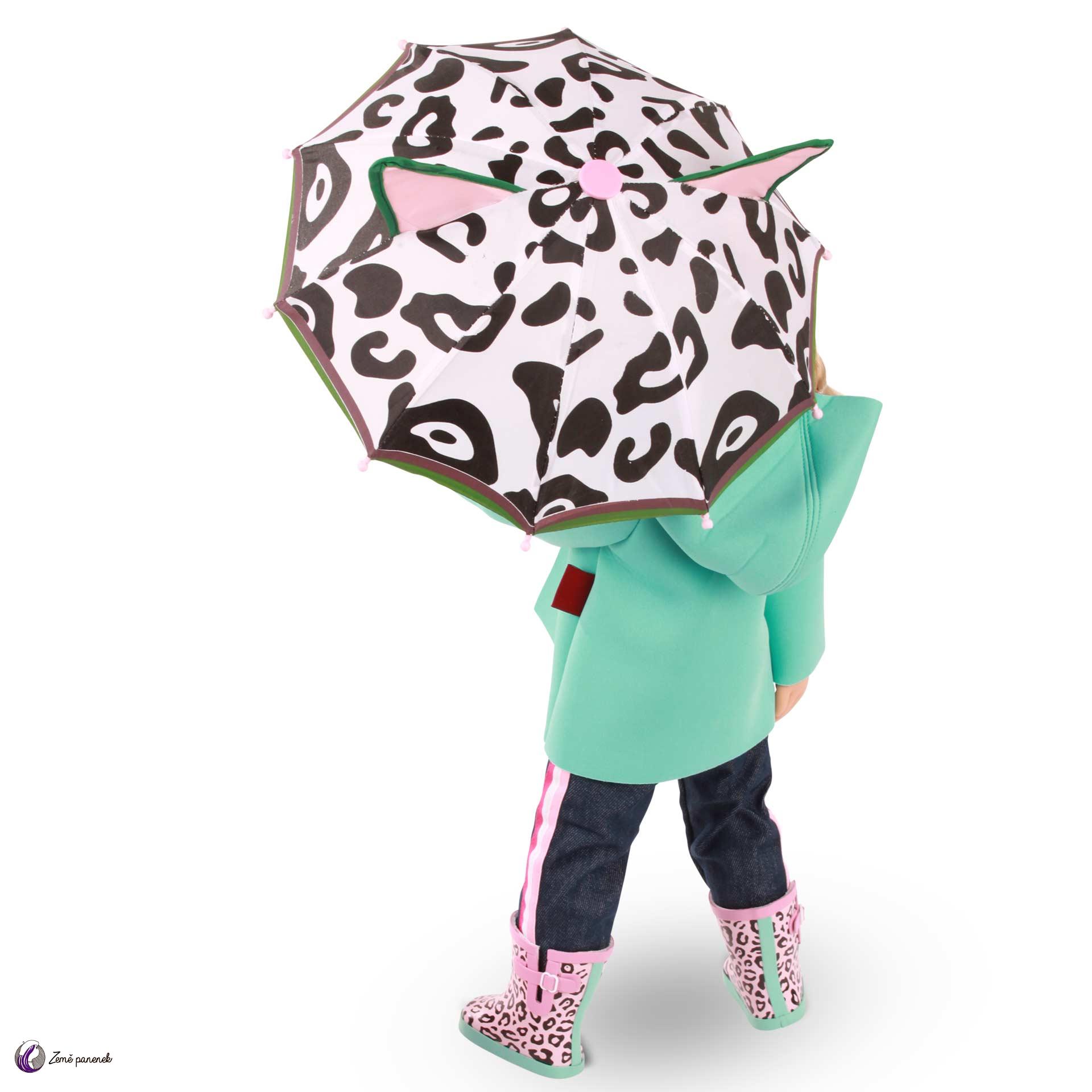 Götz Deštník a holínky na panenky 46-50 cm