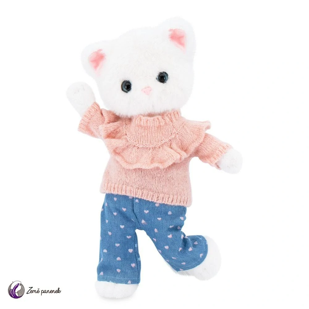 Lucky Kitty Sophie Denim Hearts
