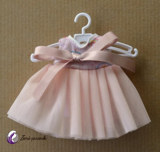 Obleček Šatičky s mašličkou na Las Miniamigas 21 cm