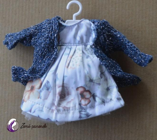 Obleček Šatičky se svetříkem na Las Miniamigas 21 cm