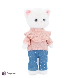 Lucky Kitty Sophie Denim Hearts